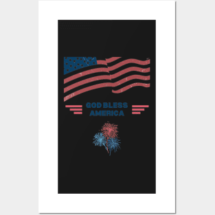 Patriotic Graphic Tees for 4th of July - USA American Flag Shirts for Guys Posters and Art